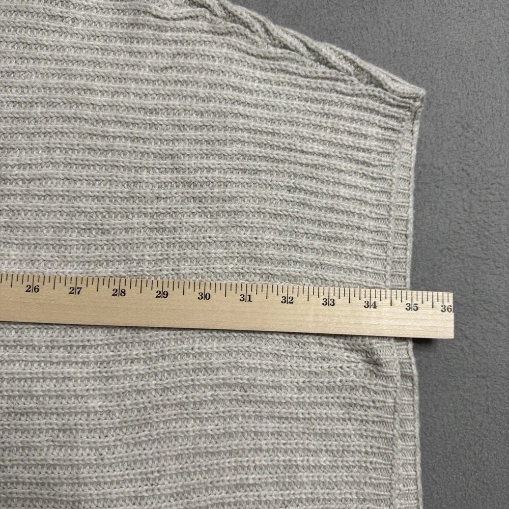 J Jill Sweater Poncho Womens Beige Turtleneck‎ Knit Cozy Oversized One Size